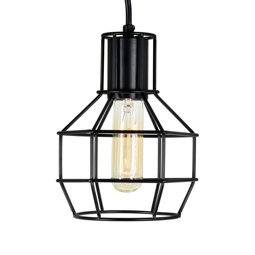 CWI Lighting Secure 1-Light Black Down Mini Pendant