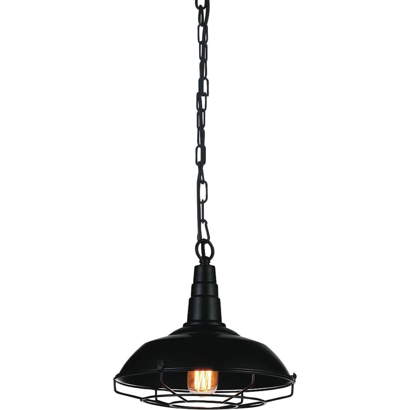 CWI Lighting Morgan 1-Light Black Down Mini Pendant