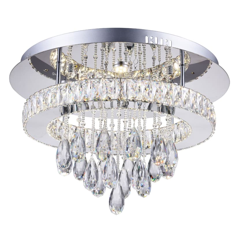 CWI Lighting Veil Integrated LED Chrome Flush Mount