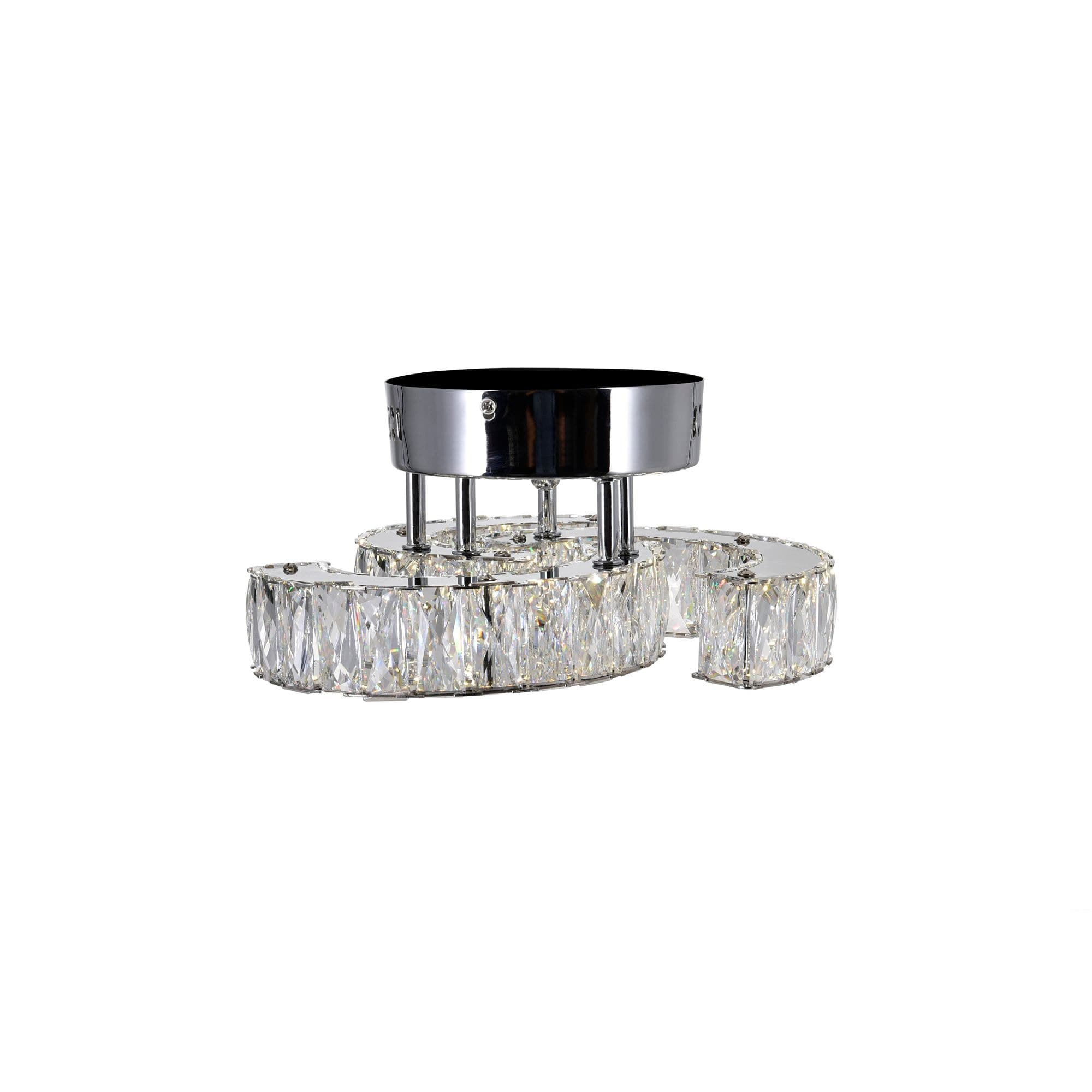 CWI Lighting Vienna Integrated LED Chrome Flush Mount