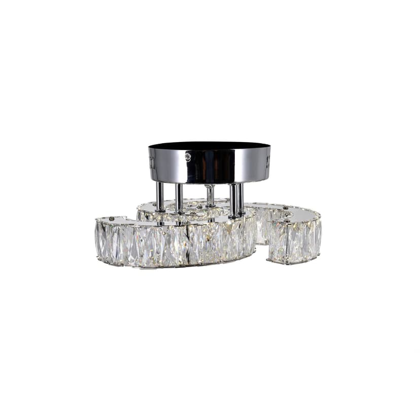 CWI Lighting Vienna Integrated LED Chrome Flush Mount