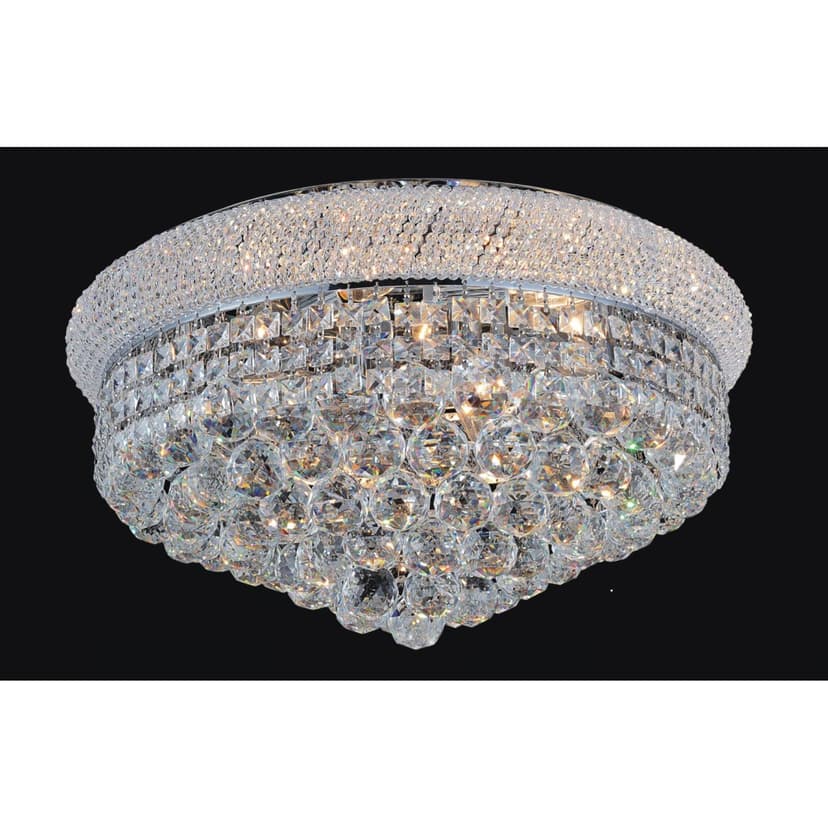 CWI Lighting Empire Indoor 13-Light Flush Mount, Chrome