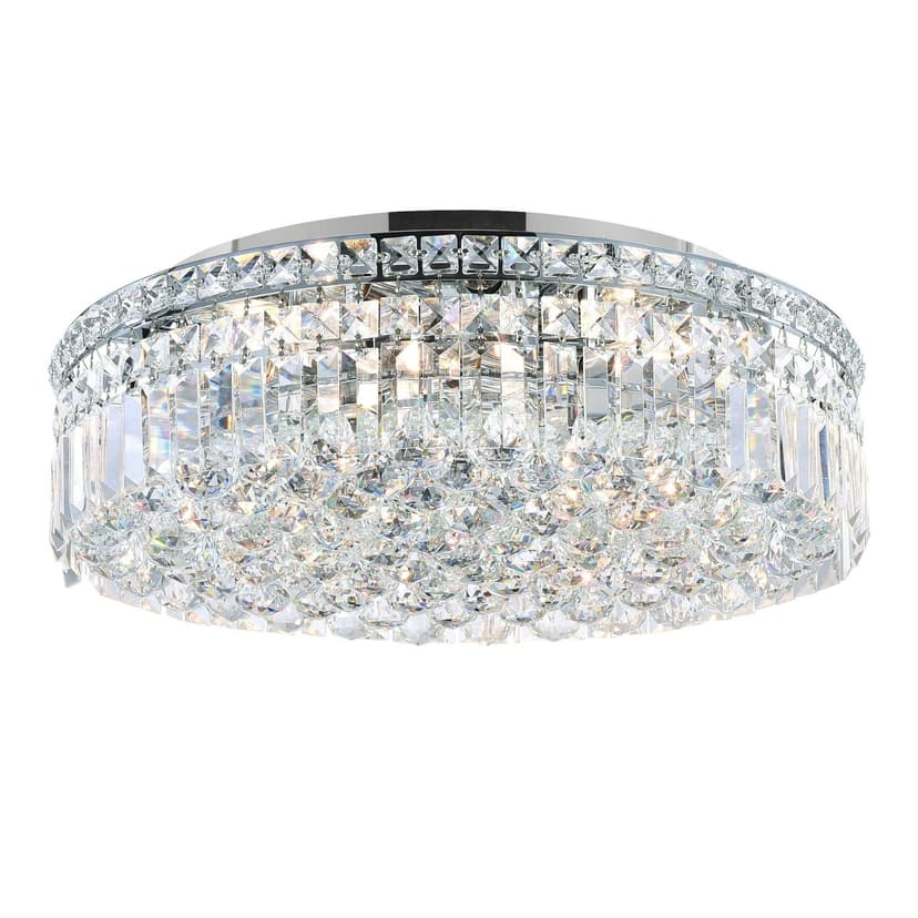 CWI Lighting Colosseum 8-Light Chrome Flush Mount