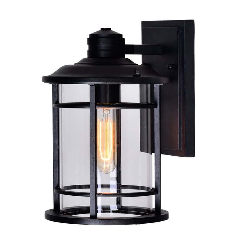 CWI Lighting Belmont Black Outdoor Dimmable Wall Lantern