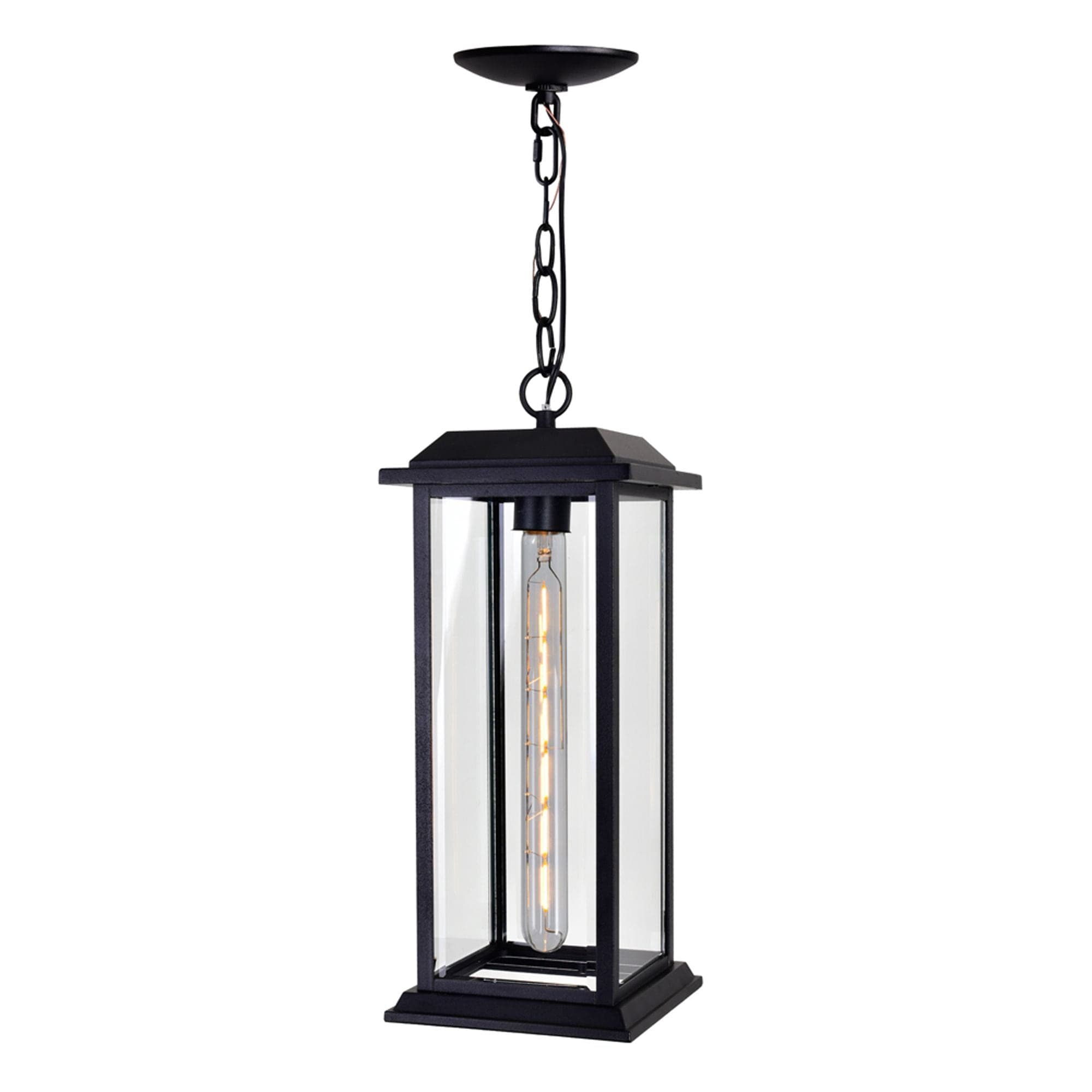 CWI Lighting Blackbridge Black Outdoor Dimmable Pendant