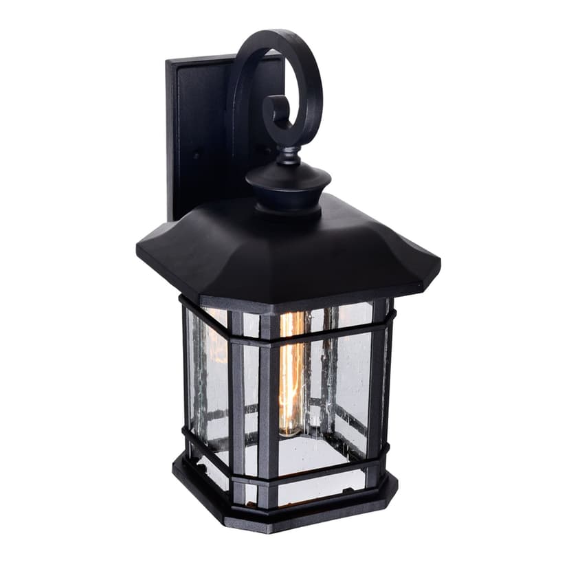 CWI Lighting Blackburn 10-in Black Outdoor Wall Light