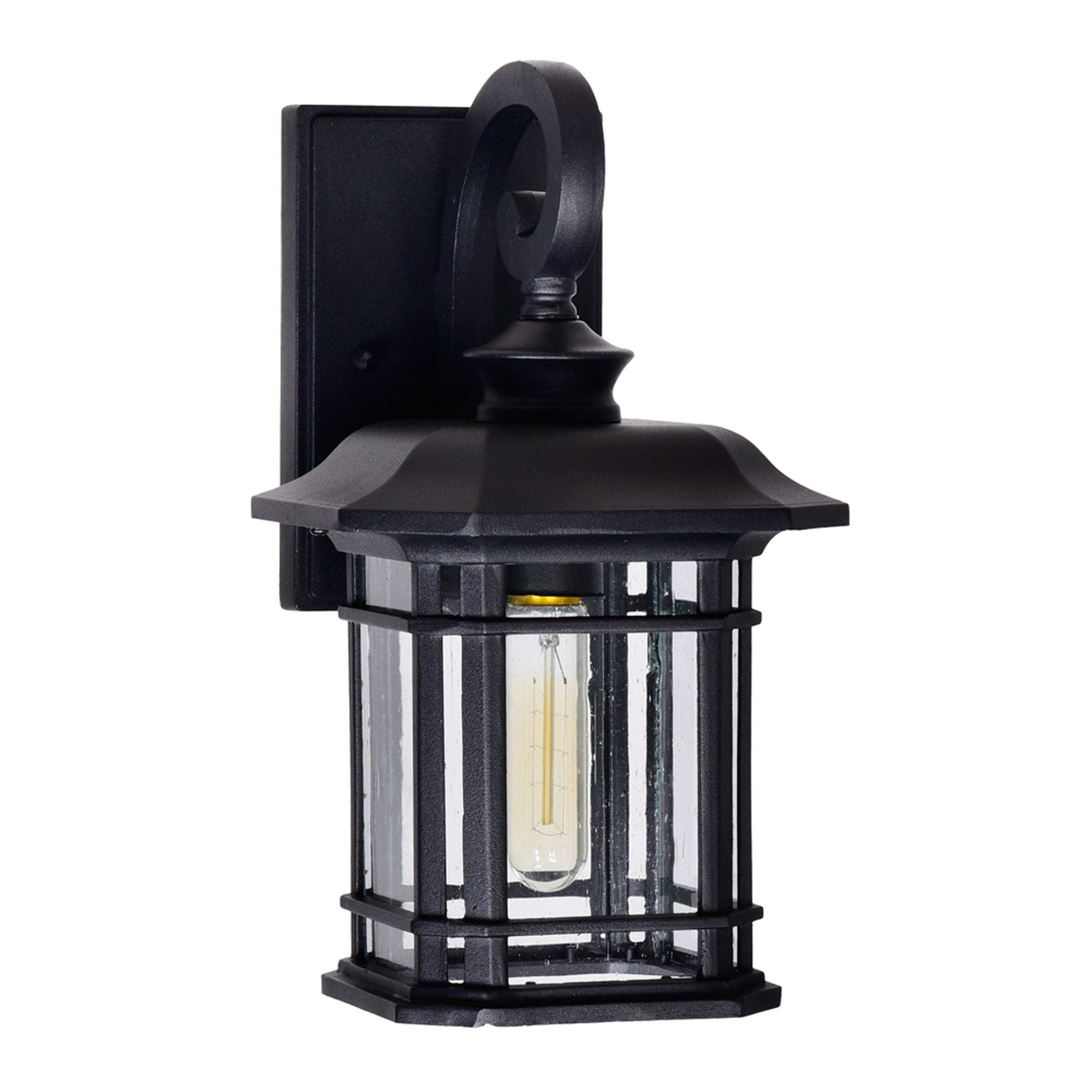 CWI Lighting Blackburn 8-in Black Outdoor Wall Light