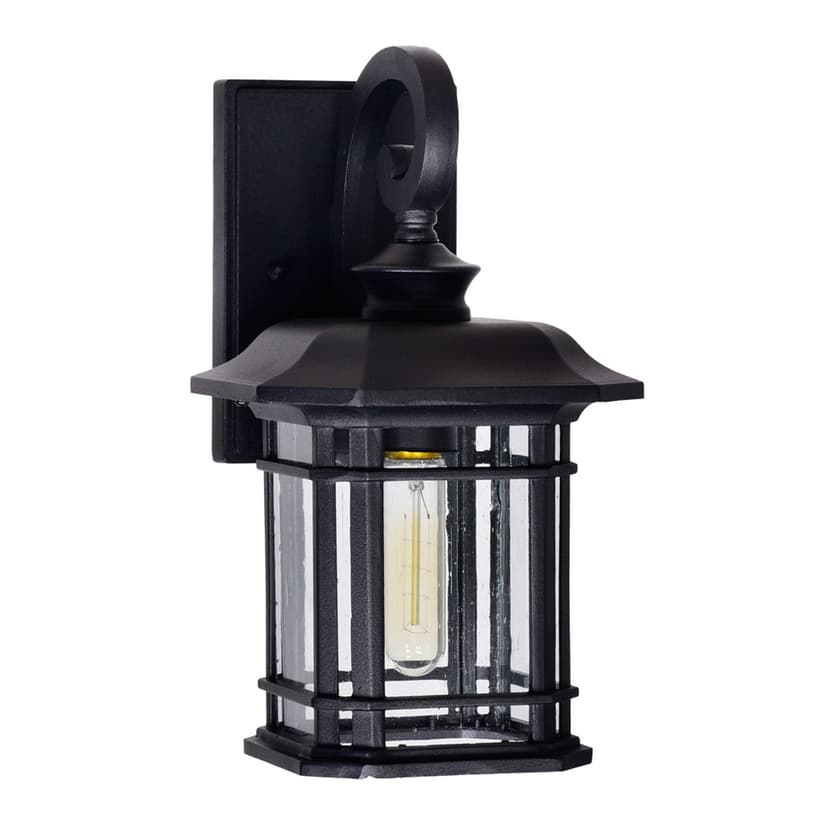 CWI Lighting Blackburn 8-in Black Outdoor Wall Light