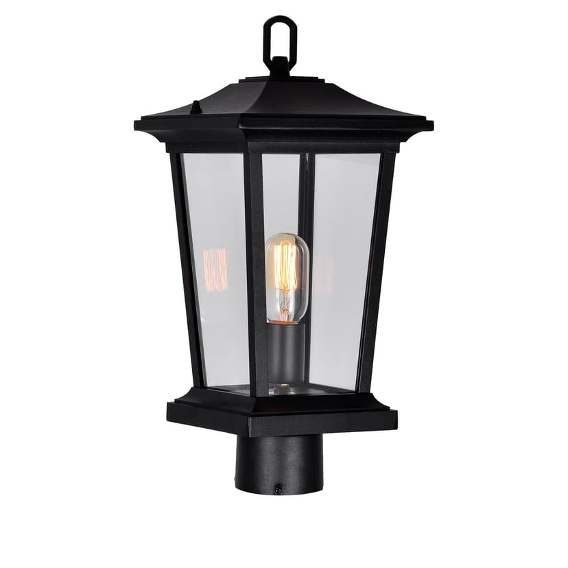 CWI Lighting Leawood Black Outdoor Dimmable Lantern Head