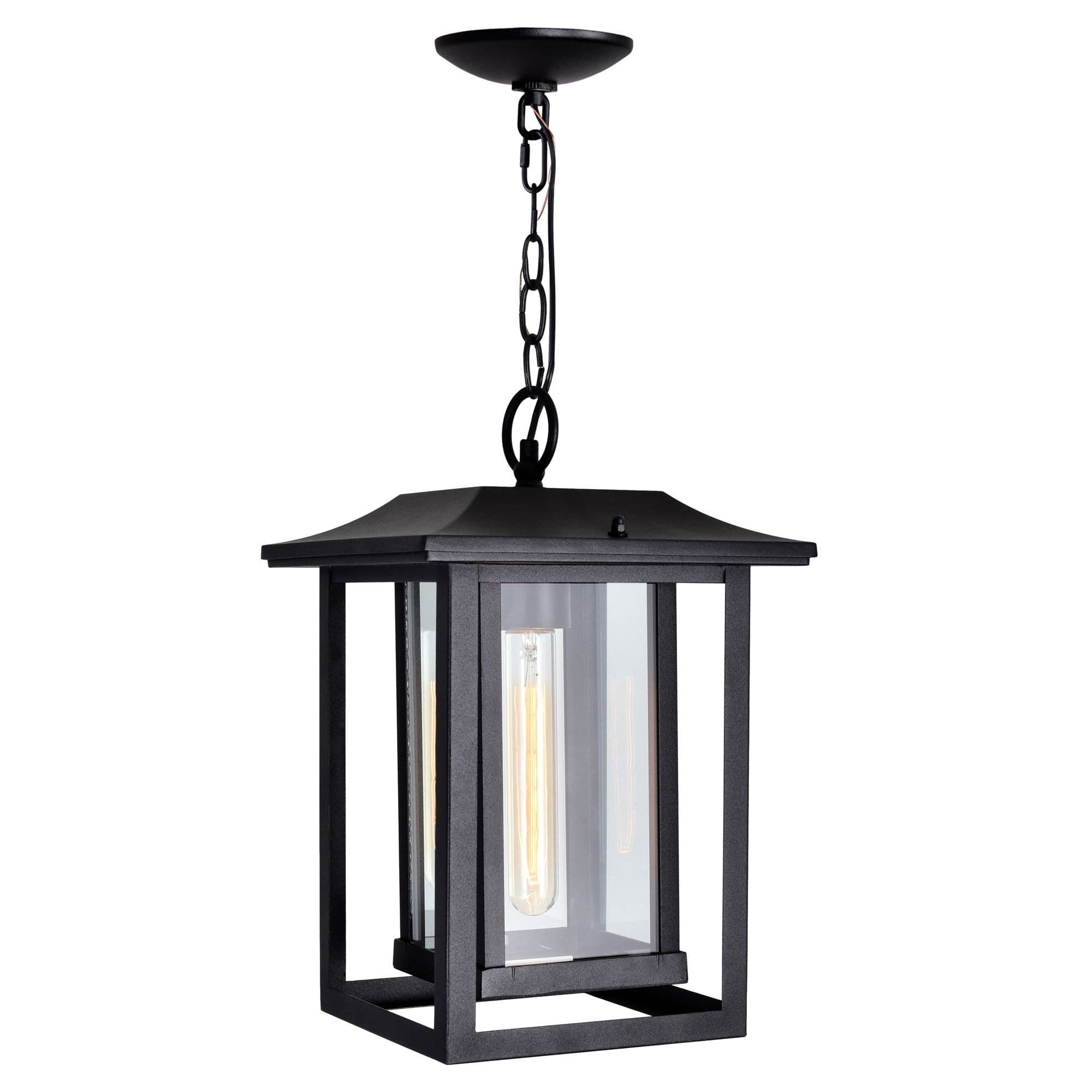 CWI Lighting Winfield Black Outdoor Dimmable Hanging Light
