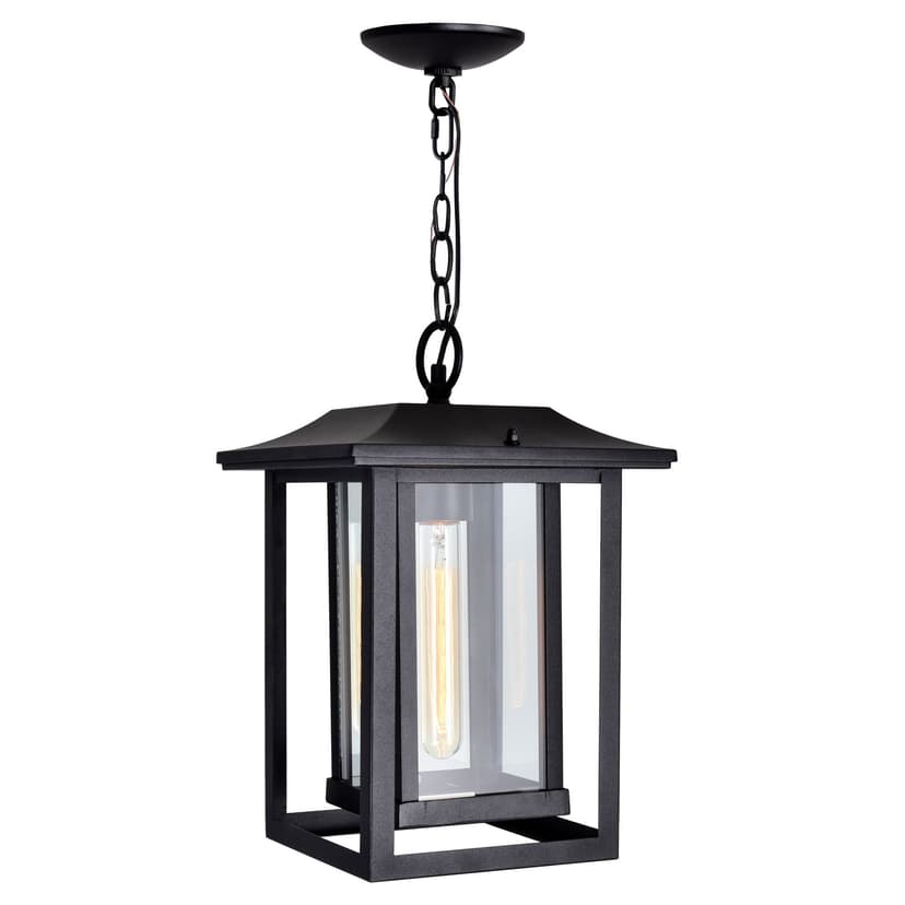 CWI Lighting Winfield Black Outdoor Dimmable Hanging Light