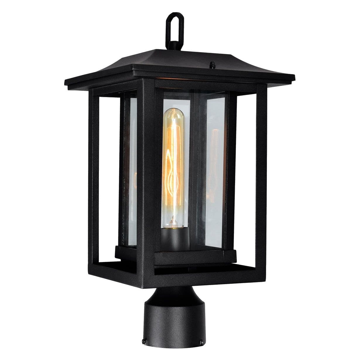 CWI Lighting Winfield Black Outdoor Dimmable Lantern Head