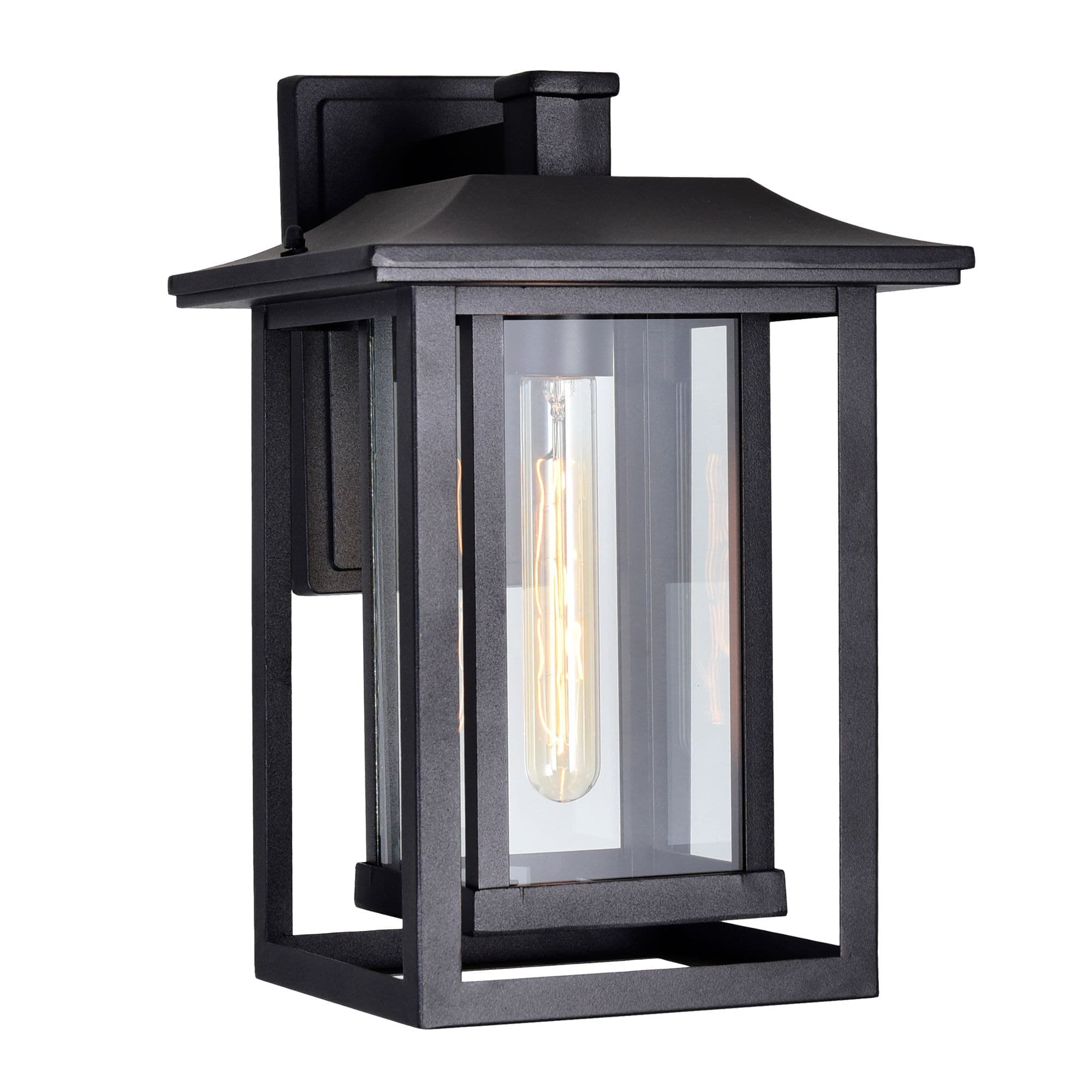 CWI Lighting Winfield Black Outdoor Dimmable Wall Light