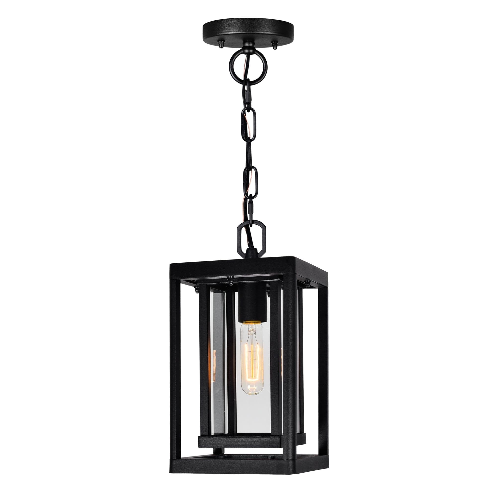 CWI Lighting Mulvane Black Outdoor Dimmable Hanging Light