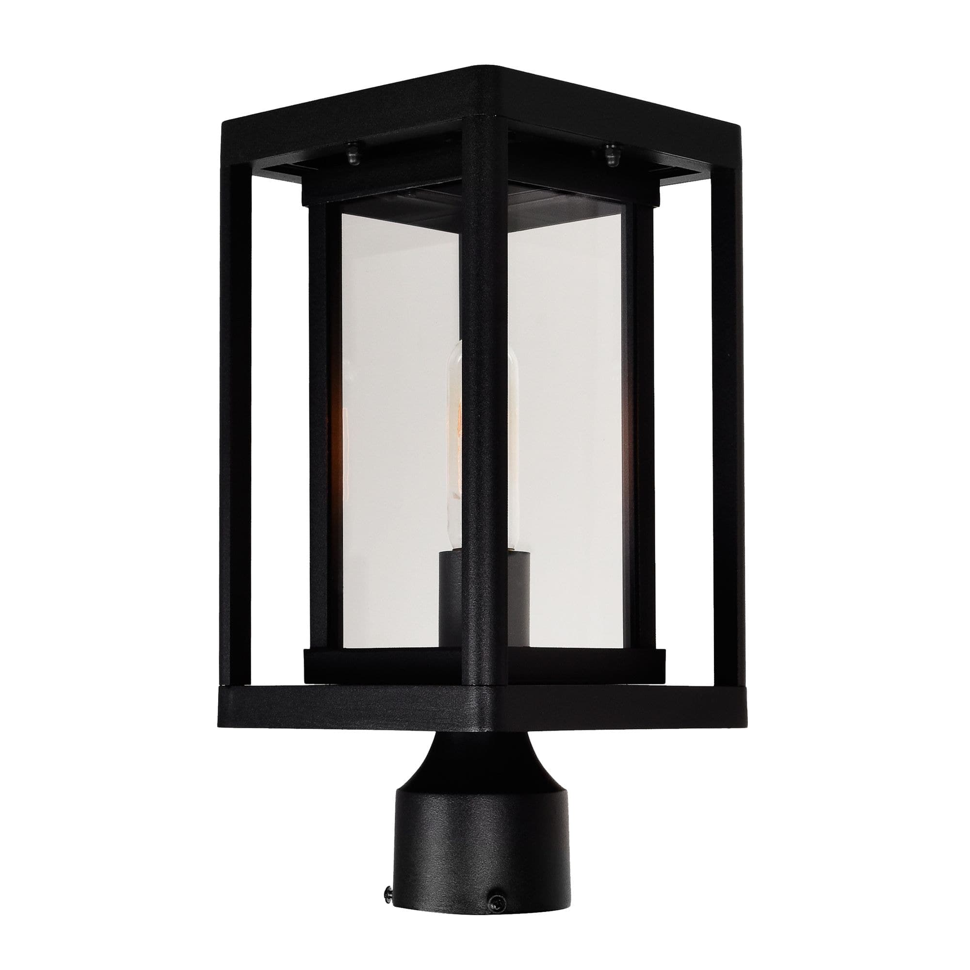 CWI Lighting Mulvane Black Outdoor Dimmable Lantern Head