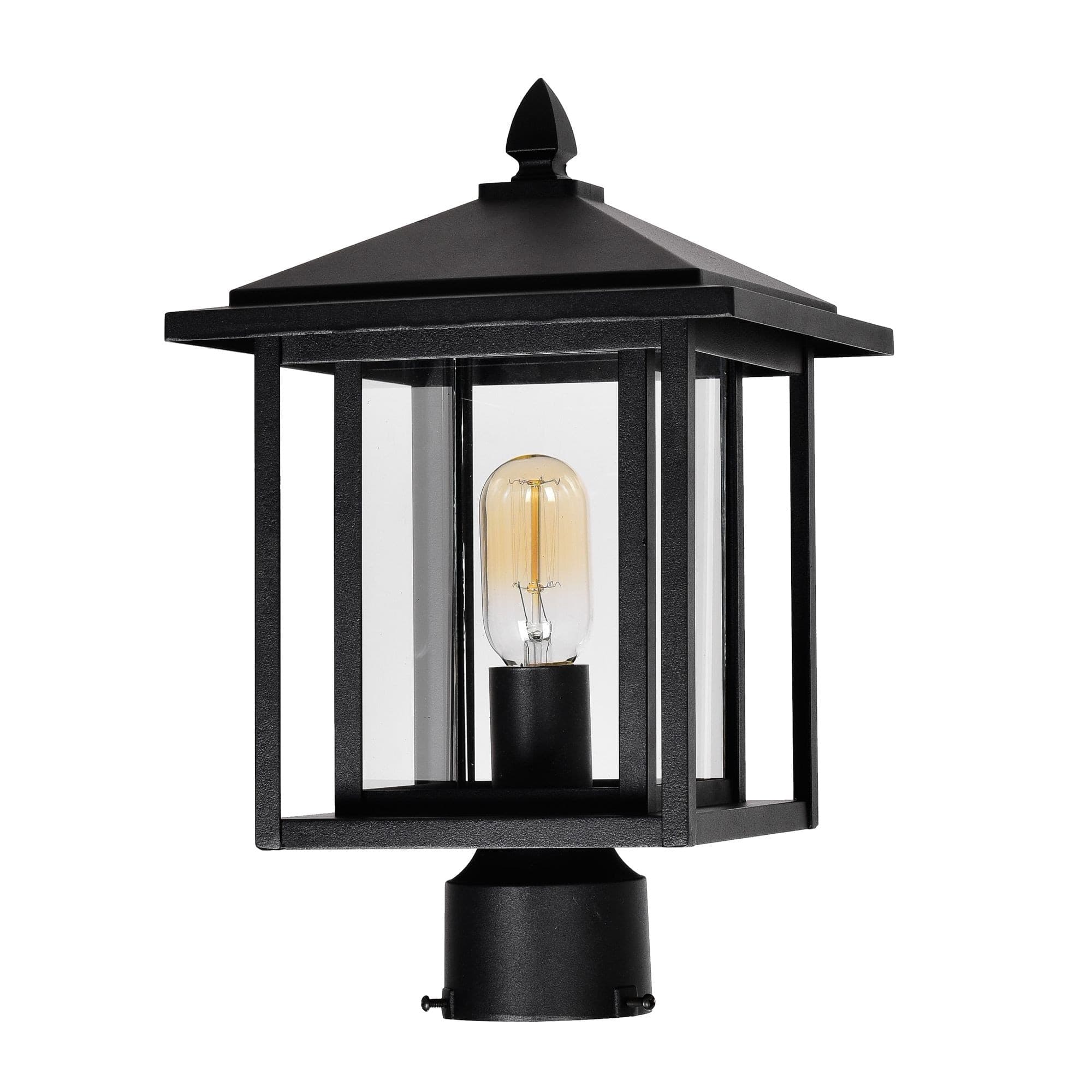CWI Lighting Crawford Black Outdoor Dimmable Lantern Head