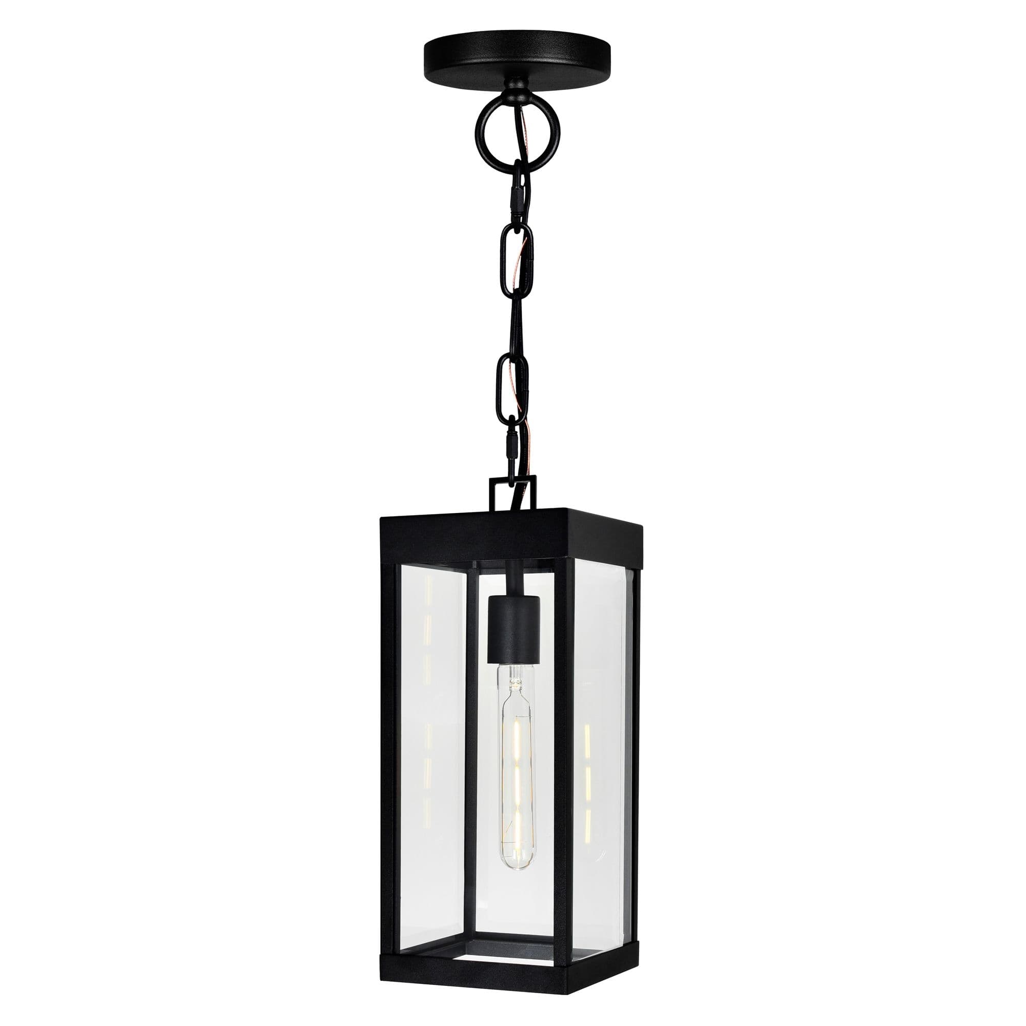 CWI Lighting Windsor Black Outdoor Dimmable Ceiling Light