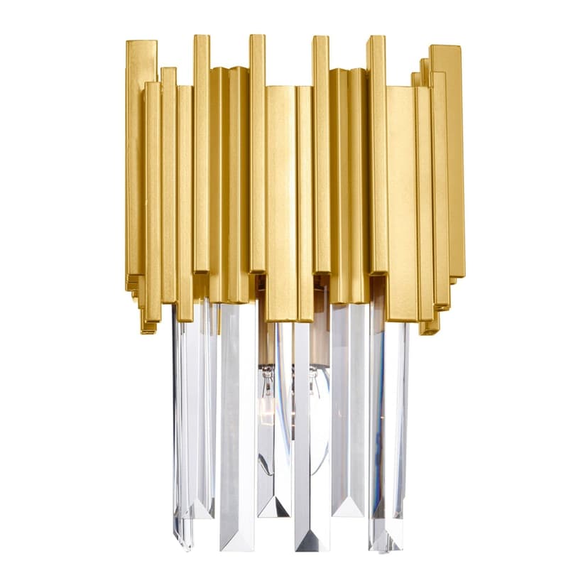 CWI Lighting Deco 1-Light Medallion Wall Light, Gold