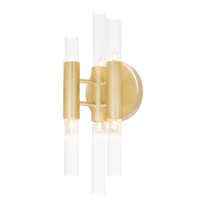 CWI Lighting Orgue 6-Light Sconce, Satin Gold