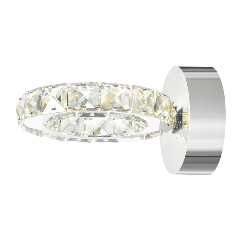 CWI Lighting Ring Integrated LED Chrome Wall Sconce