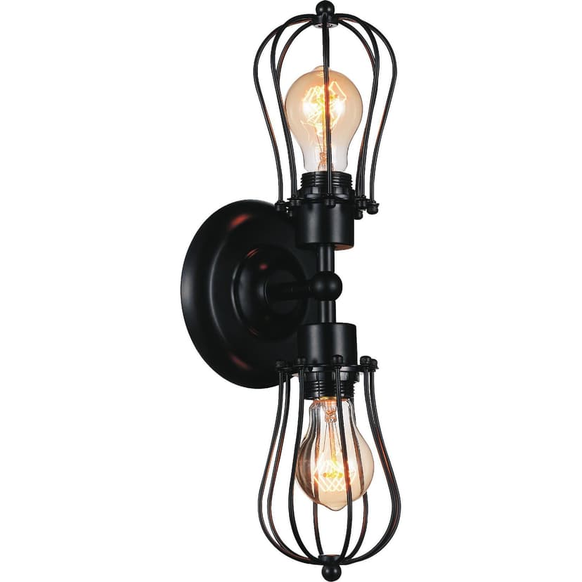 CWI Lighting Tomaso 2-Light Black Wall Sconce