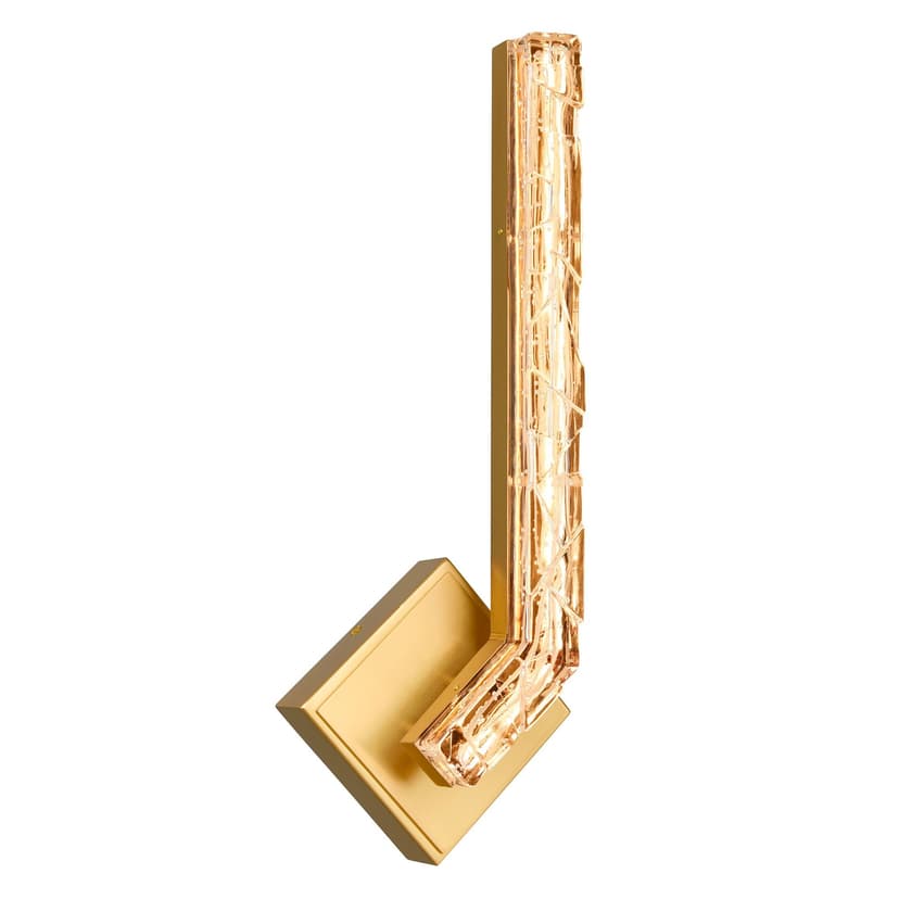 CWI Lighting Contour Integrated LED 19in Brass Wall Light