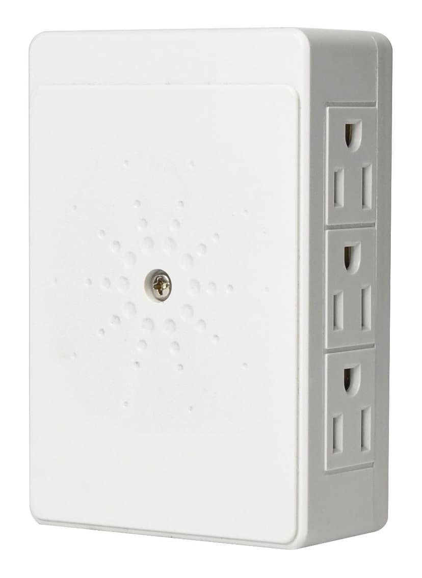 Certified 6-Outlet Side Access Wall Tap Adapter, White