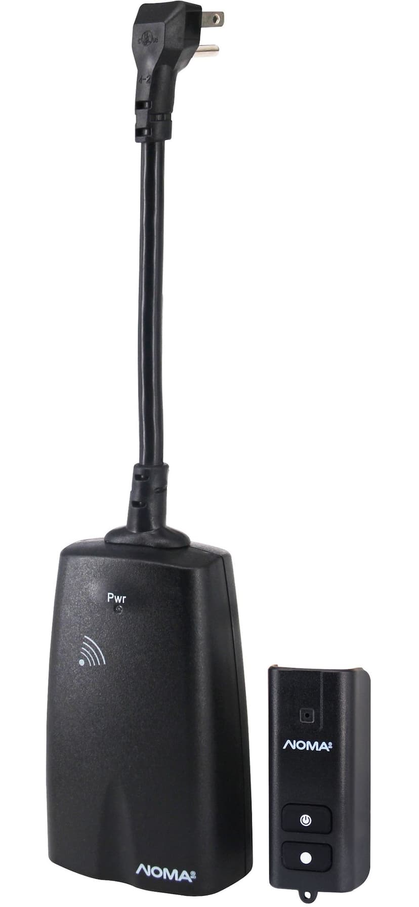 NOMA Outdoor Wireless Remote Control Outlet, Weatherproof, 2-Outlets, 1 Remote, Black
