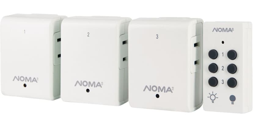 NOMA Wireless Remote Control Outlet, 3-pk, White