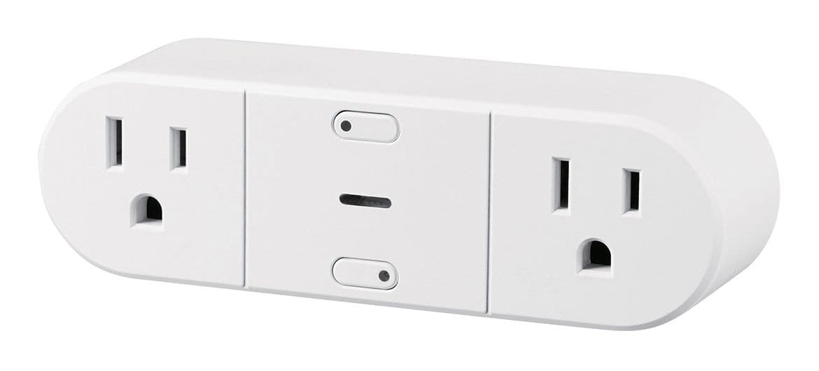 Globe Indoor Wifi Smart Plug, 2-Outlets, Compatible with Alexa and Google Assistant, White