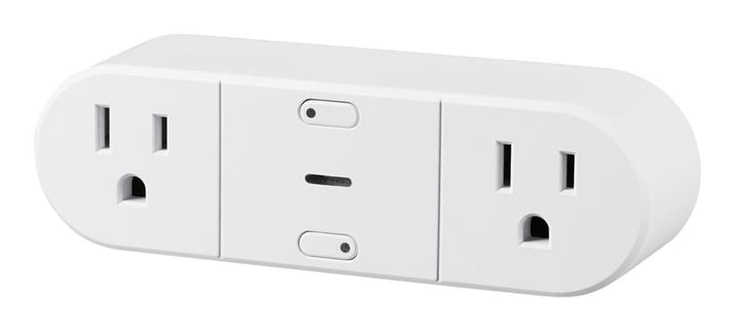 Globe Indoor Wifi Smart Plug, 2-Outlets, Compatible with Alexa and Google Assistant, White