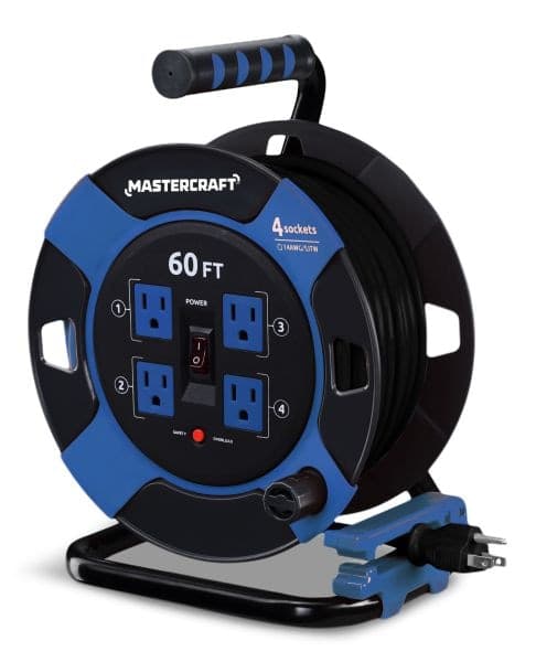 Mastercraft 60-ft 10A Retractable Extension Cord Reel