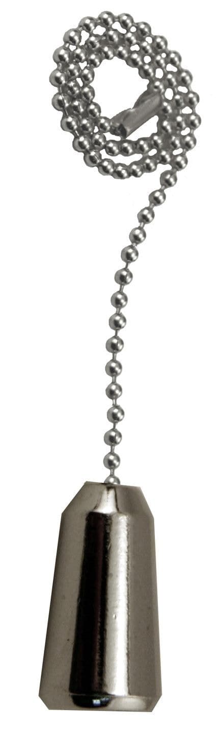 Atron Electro Industries FA132 Bell Ceiling Fan Pull with Chrome Beaded Chain, Chrome, 12-in
