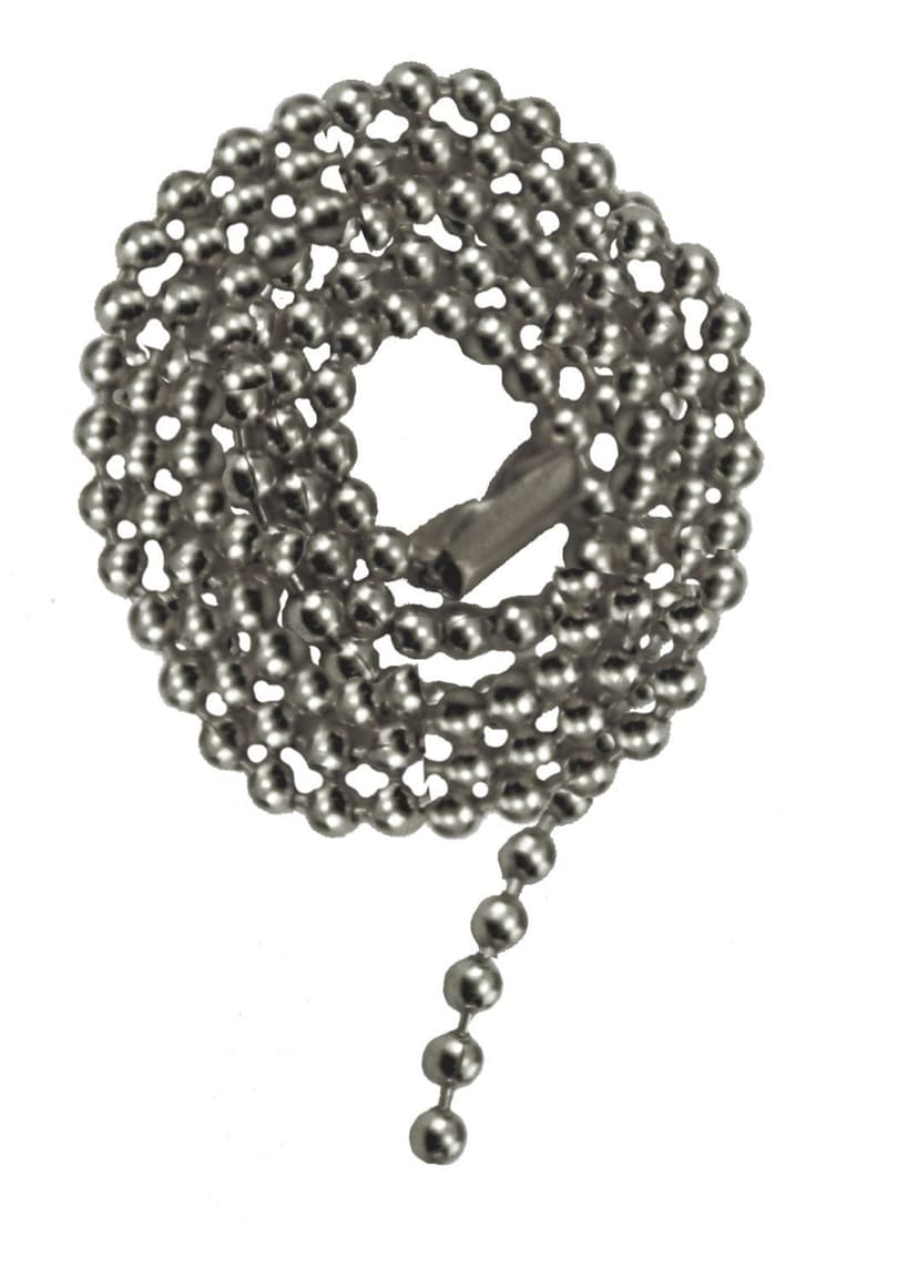 Atron Electro Industries FA127 Beaded Ceiling Fan Chain with Connector, Chrome, 36-in
