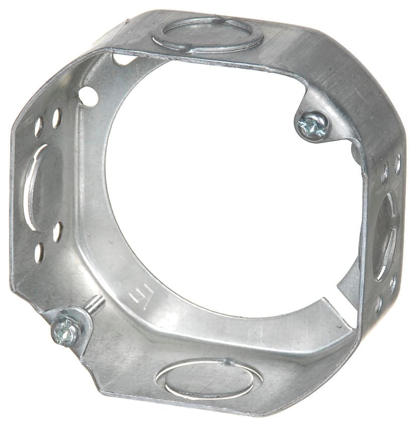 Hubbell 55151KBAR Extension Ring for 4-in Octagon Box with Concentric, 1-1/2-in Deep, 15 Cubic Inches