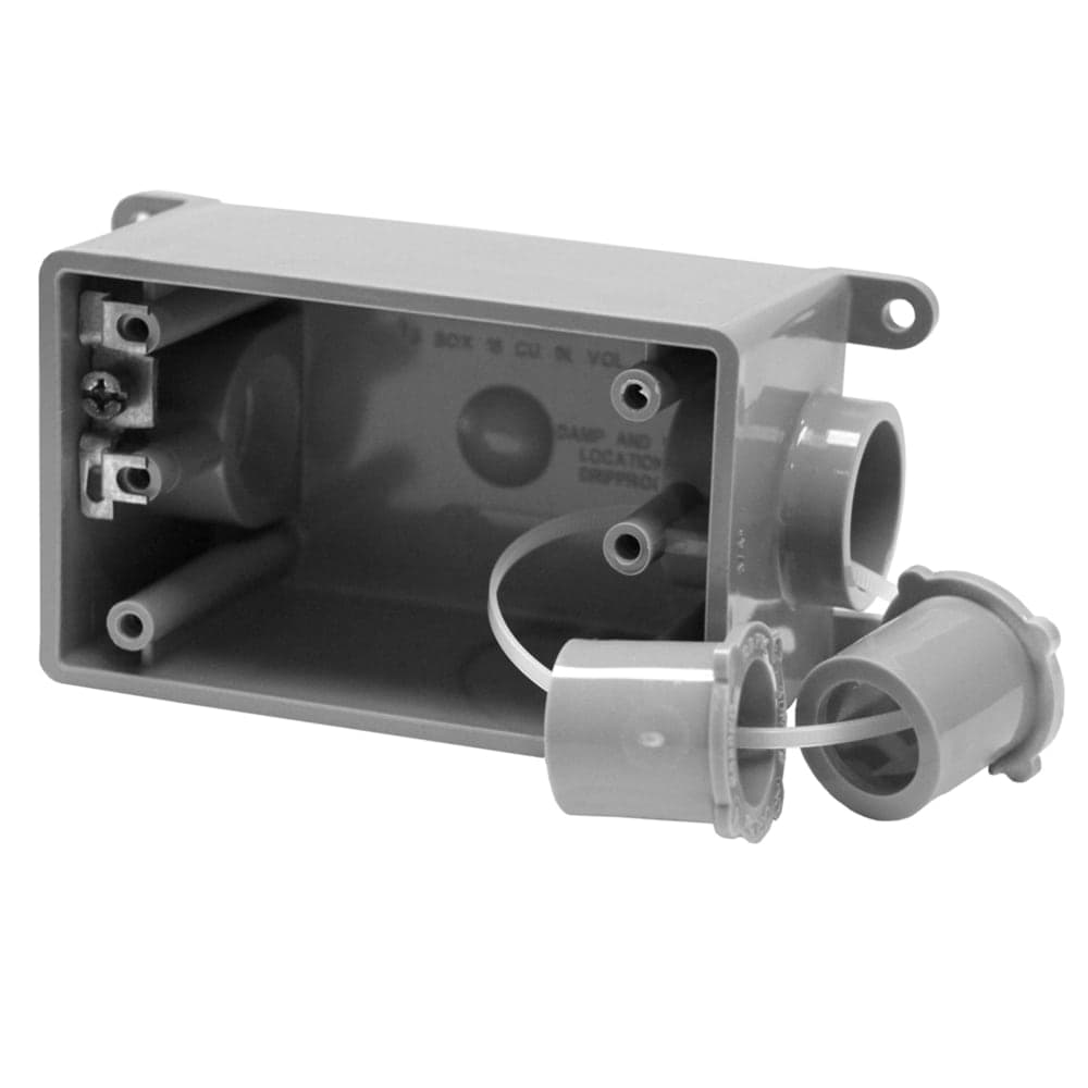 Leviton 37034-702 Outdoor Weatherproof PVC 1-Gang FSC Device Box, 3/4-in