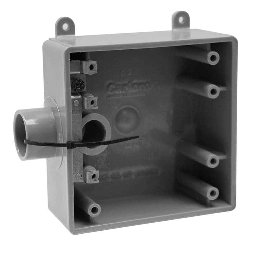Leviton 37014-702 Outdoor Weatherproof FSE 2-Gang PVC Device Box, 3/4-in