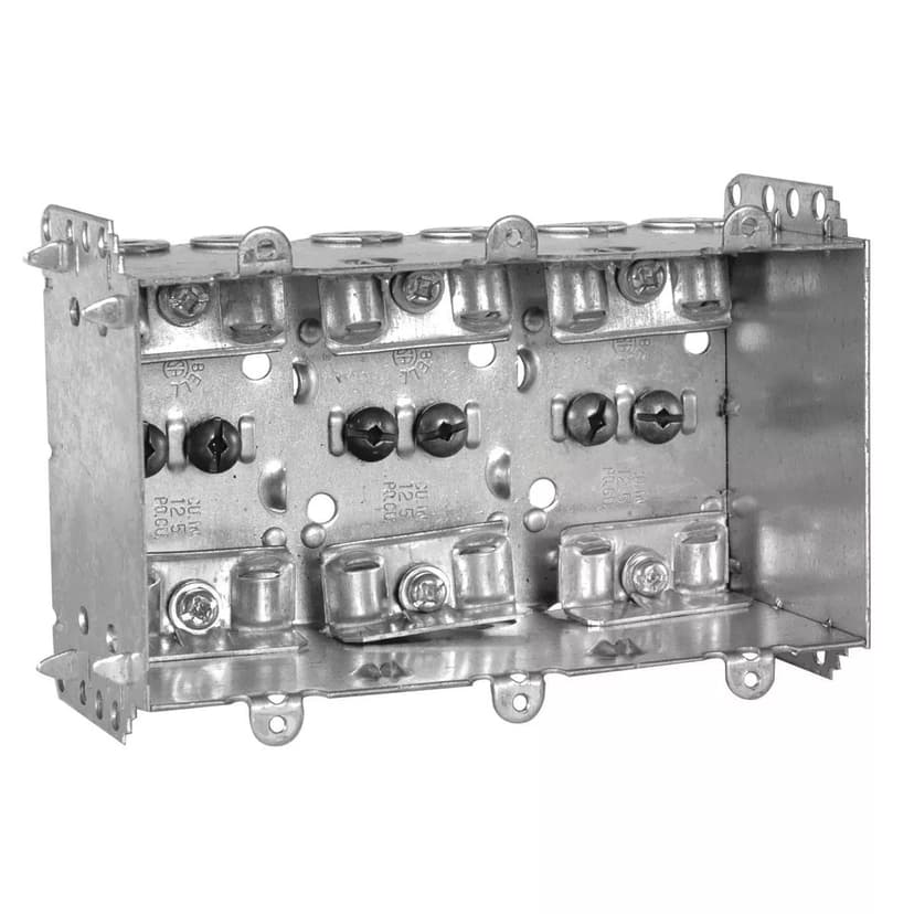 3 Gang Device Box, 2.5-in Deep, 37.5 Cubic Inches