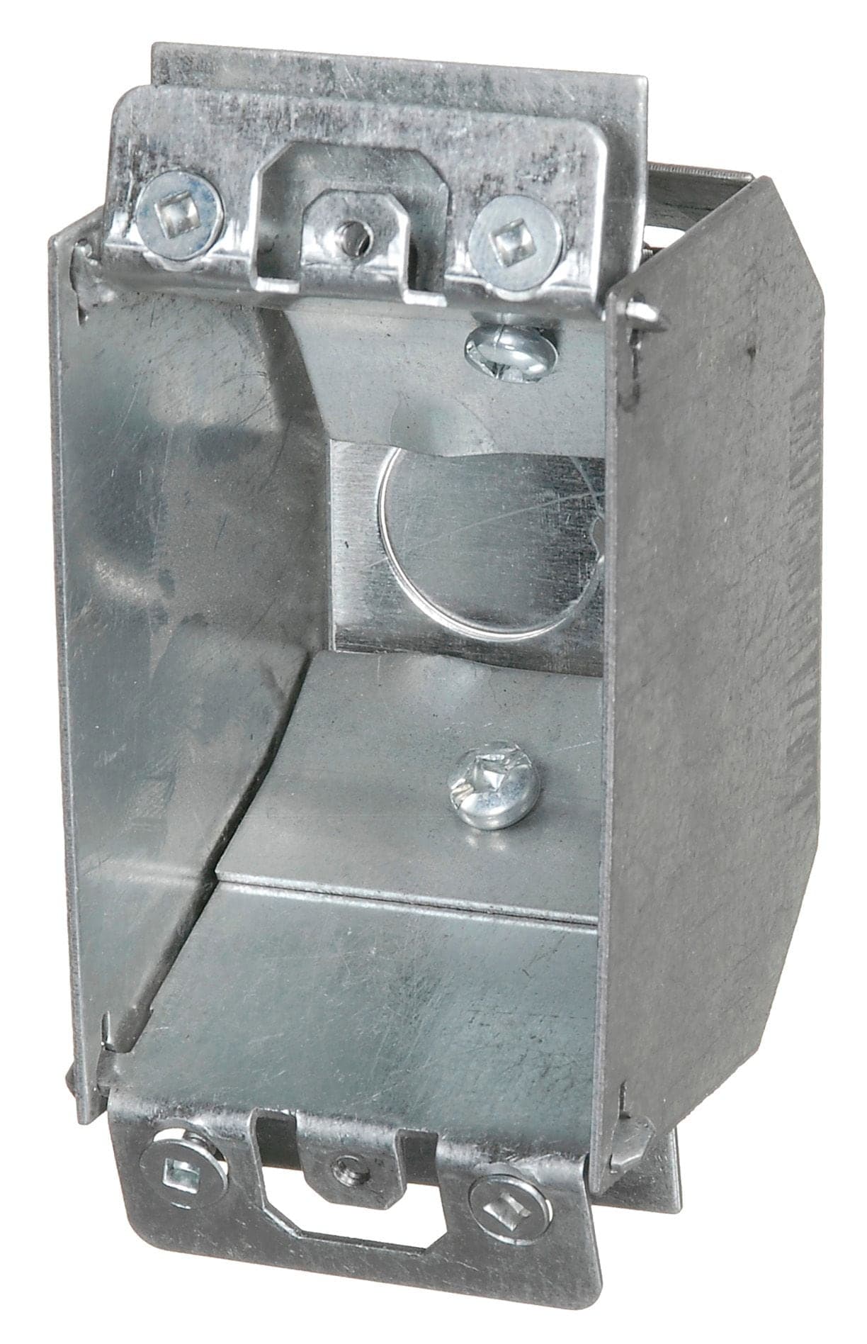 Rework Gangable Device Box with Flush Ears, Knockout, 2.5-in Deep, 12.5 Cubic Inches