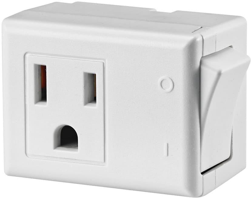 Leviton 01469-00W Plug-in Switch, 13 Amp, 125 Volt, Non Grounding, White