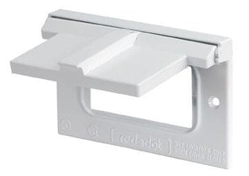 Leviton 37130-721 GFCI Horizontal Outlet Cover Designed for GFCI Receptacles, White