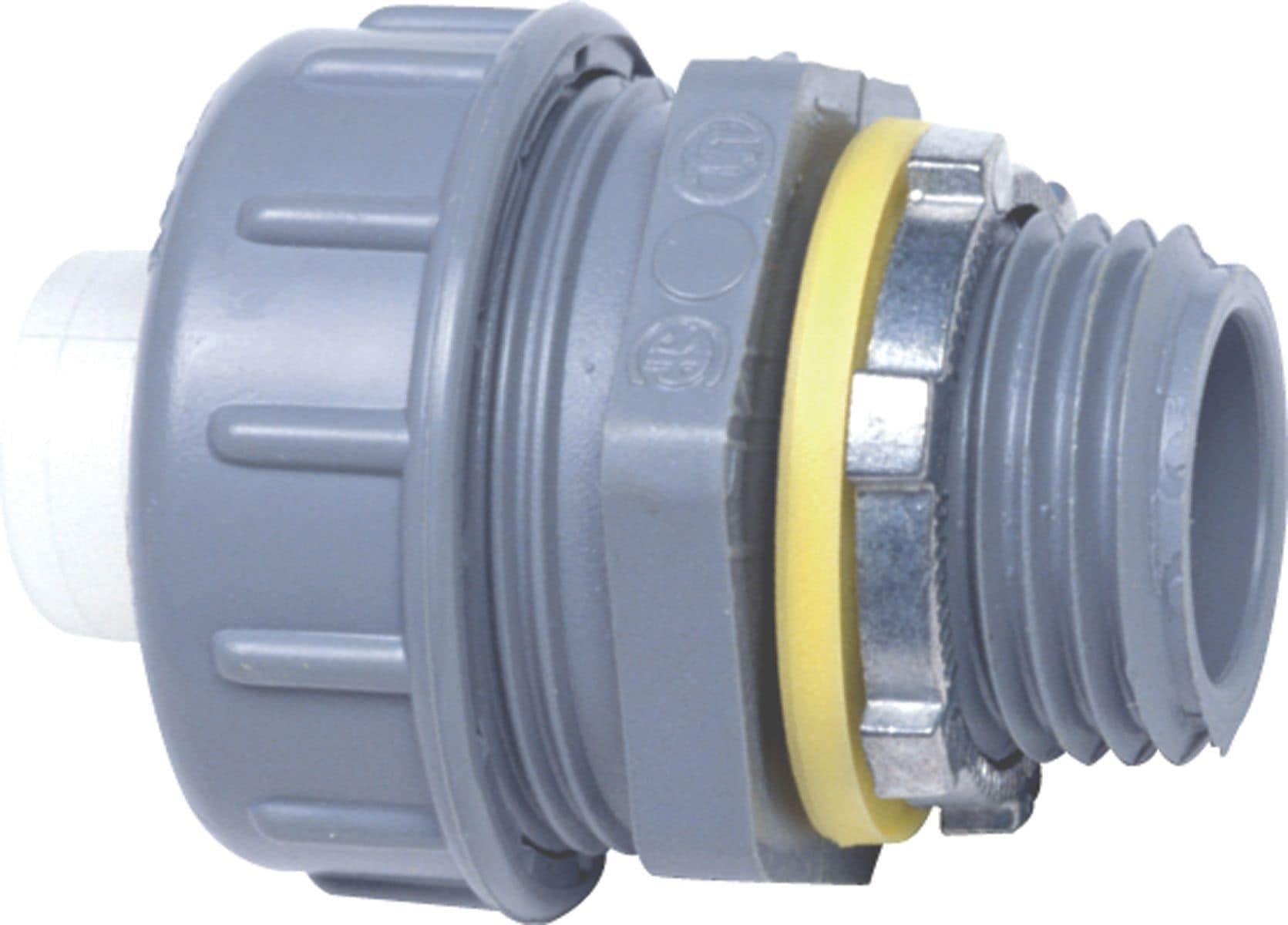 IPEX 37037-712 PVC Straight Carflex Fitting with O Ring, Foam Washer and Locknut