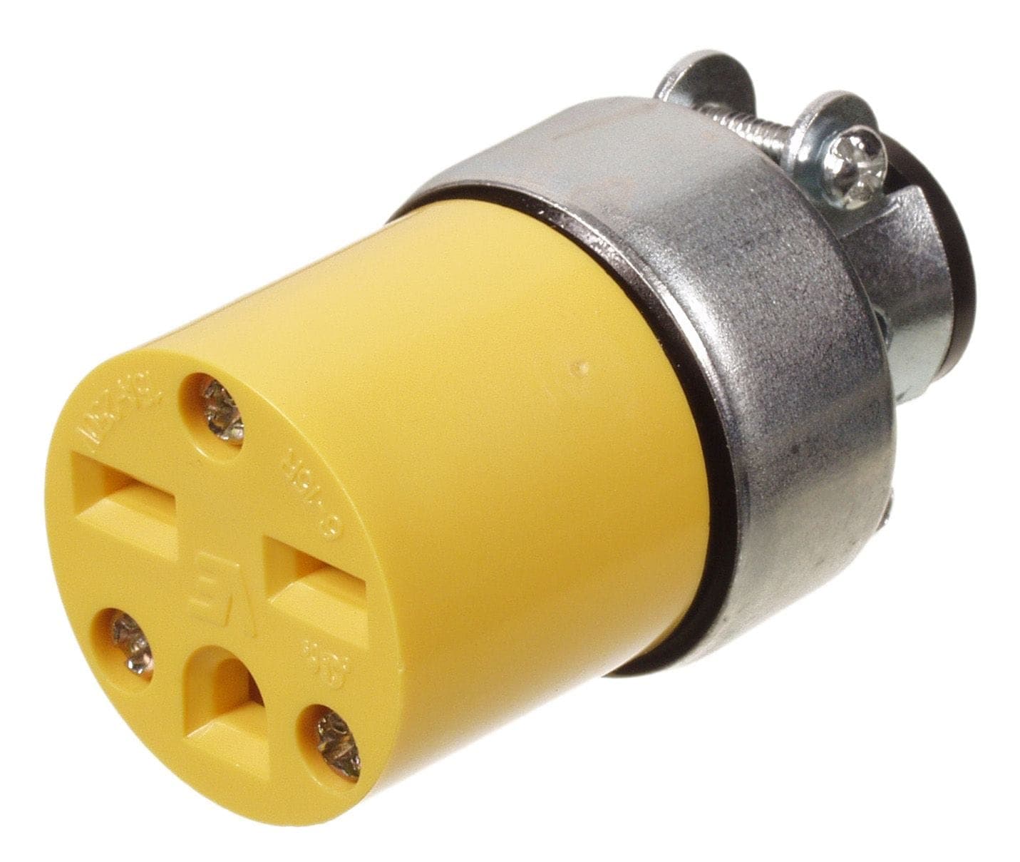Leviton 615CR-739 NEMA 6-20P Connector, 15 Amp, 250 Volt, Grounding, Black