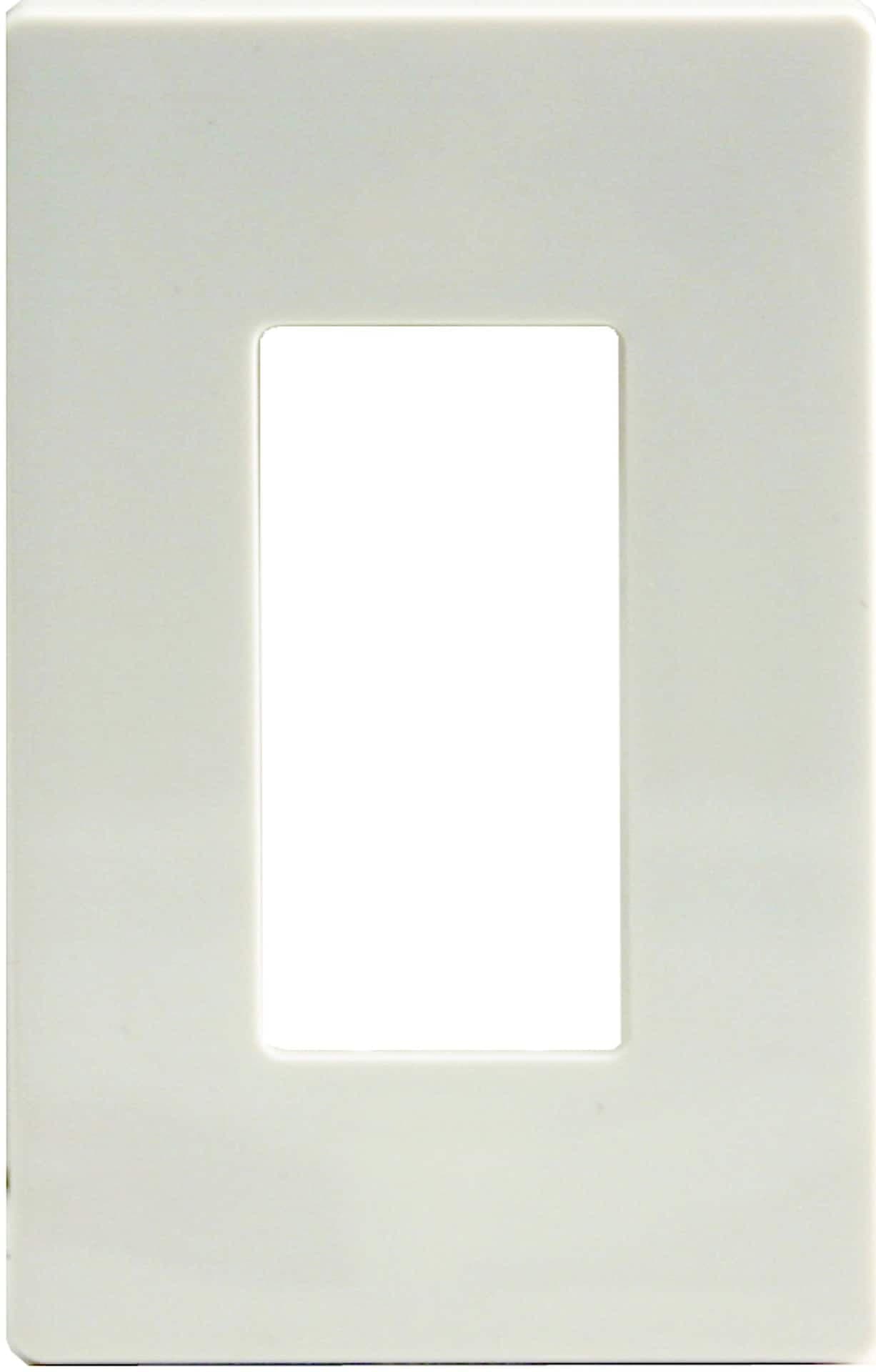 Atron Electro Industries DP42354R Screwless Rocker Style Switch Plate, 1 Gang, White
