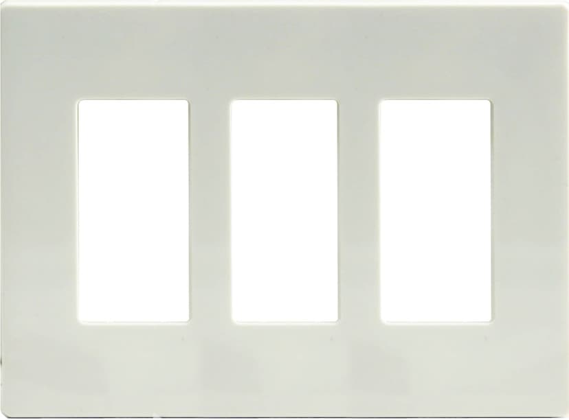 Atron Electro Industries DP42354RRR Screwless Triple Rocker Style Switch Plate, 3 Gang, White
