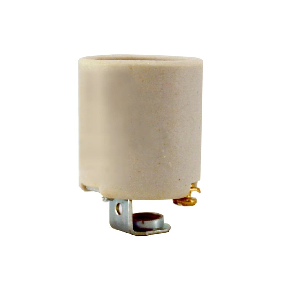 Atron Electro Industries LA938 Porcelain Keyless Socket with Hickey, 660W, 250V, White