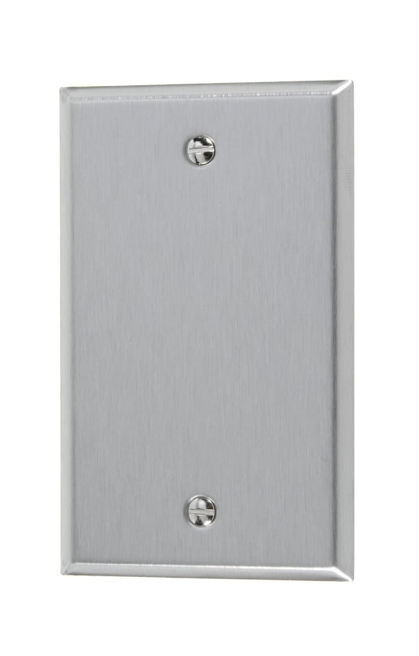 Blank Metal Wallplate, 1 Gang, Stainless Steel