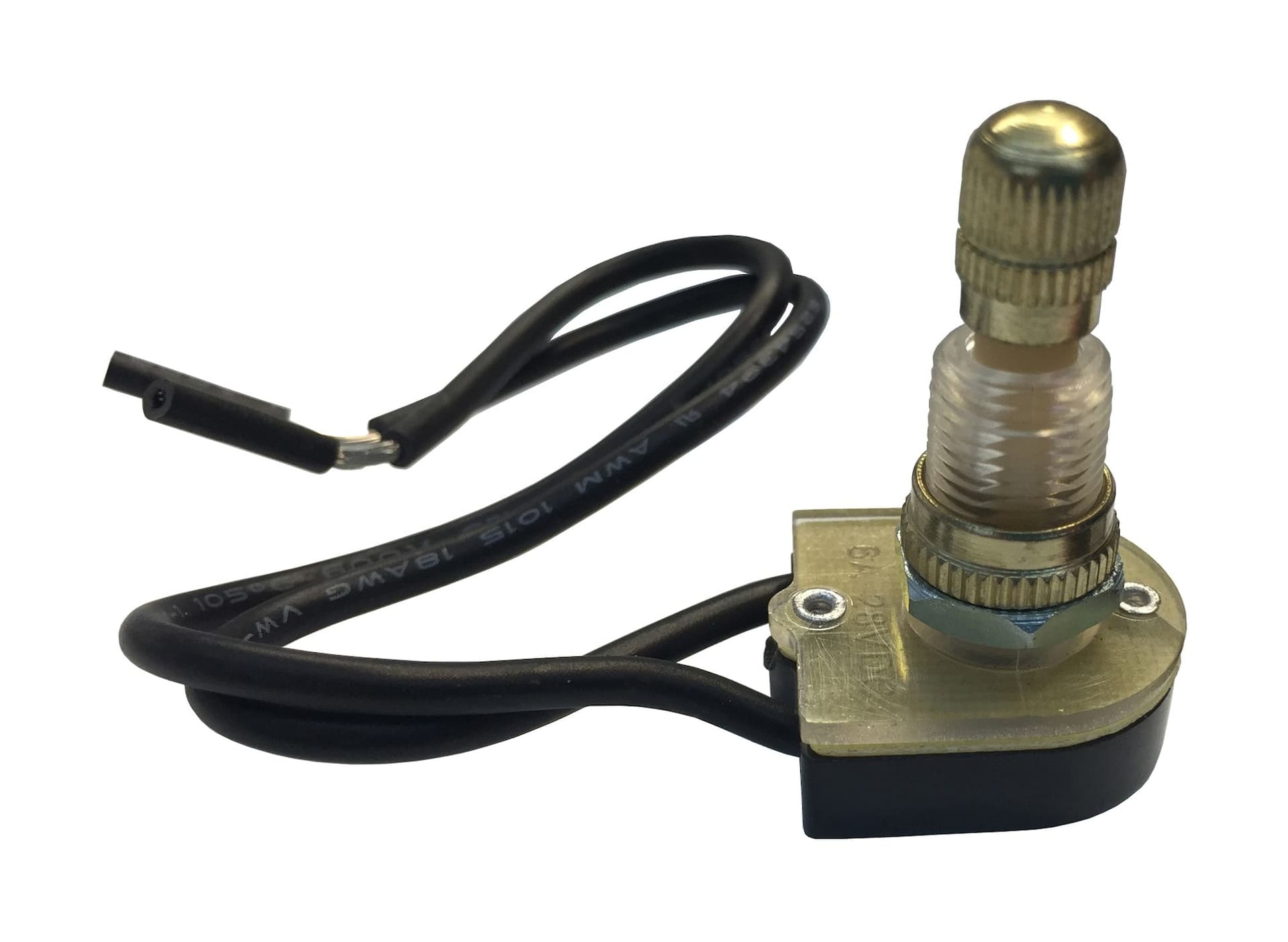 GARDNER BENDER GSW-61 Brass Rotary Single Throw Switch, SPST, 1 Pole