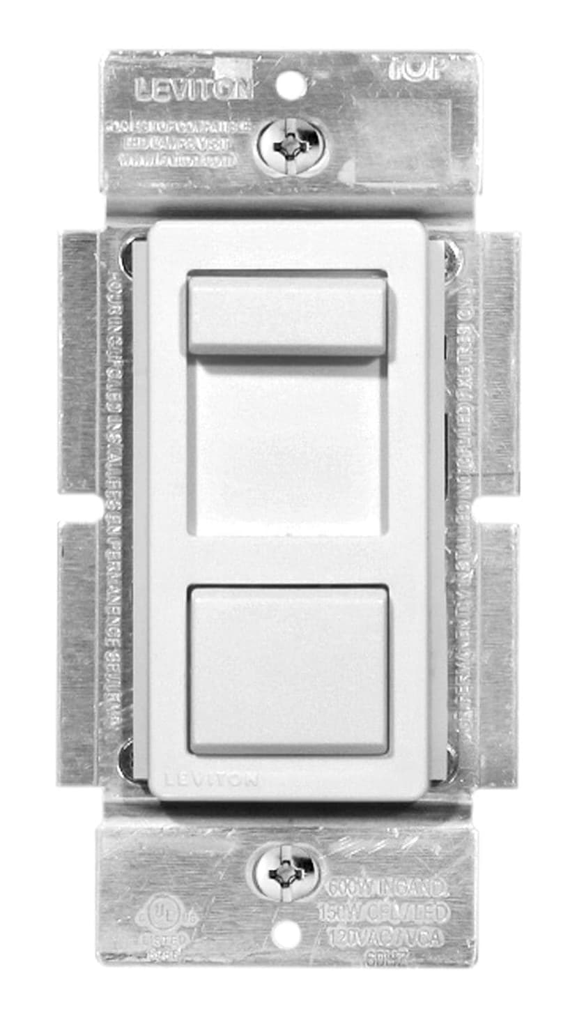 Leviton IPL06-732 IllumaTech LED & CFL Universal Dimmer, 150-Watt LED, 600-Watt Incandescent/CFL, White