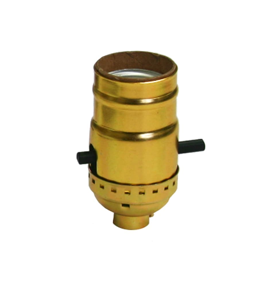 Atron Electro Industries LA972 Medium Base Push Thru Socket, 660W, 250V, Brass